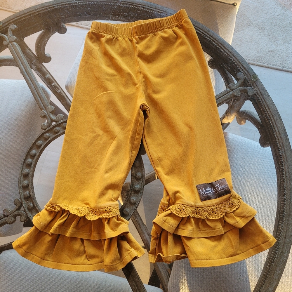 Matilda Jane Golden Ruffle Leggings